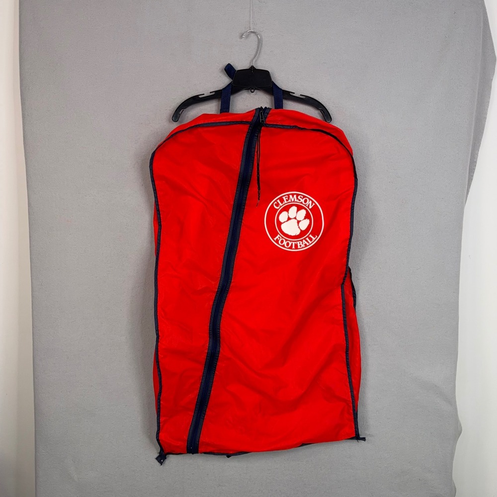 Clemson Football Garment Bag Unisex OS Red Logo Travel Suit Cover Gameday Sporty